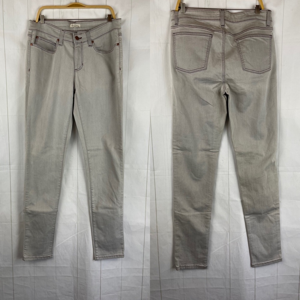 Eileen Fisher Light Gray Skinny Jeans Size 10